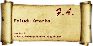 Faludy Aranka névjegykártya